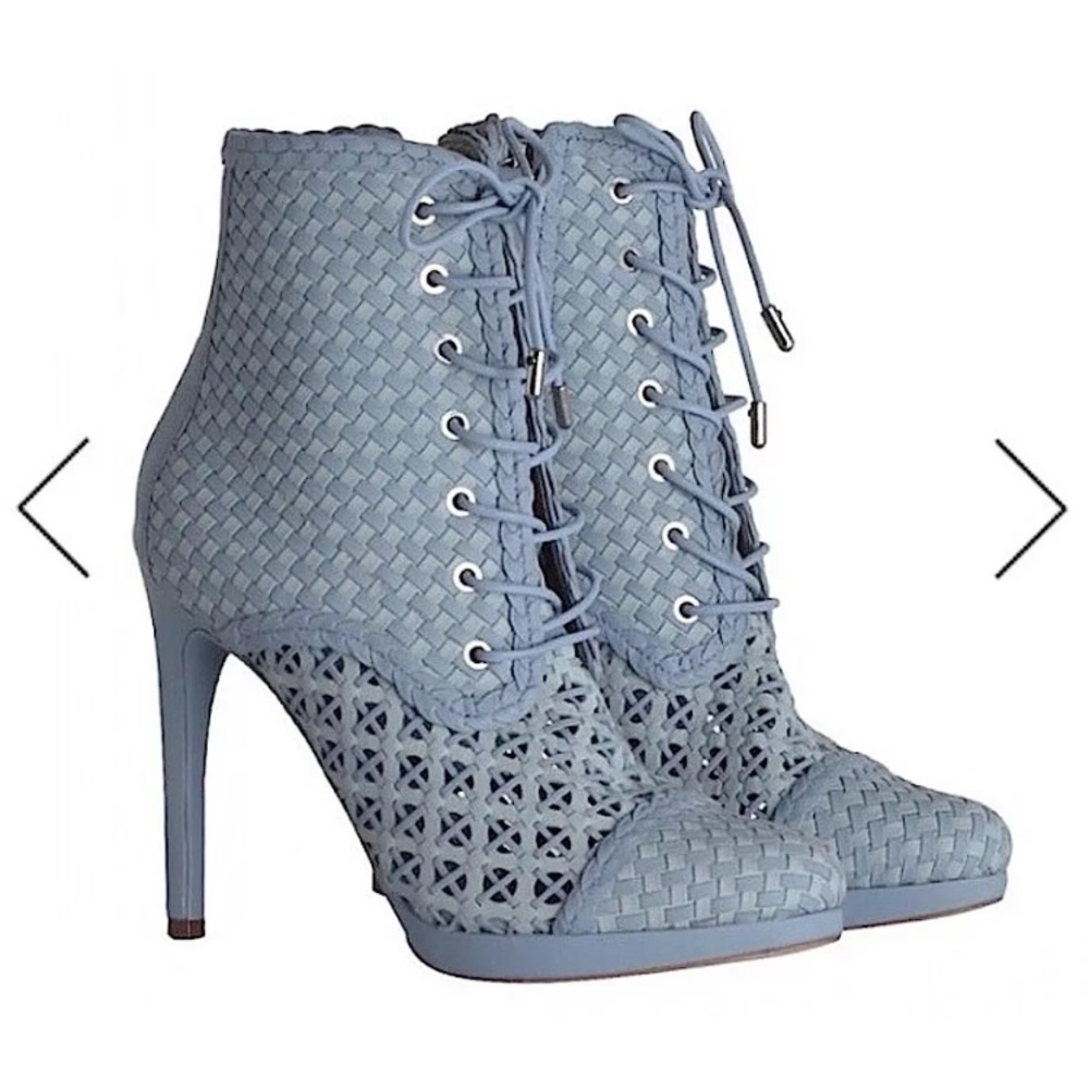 SOLD💔Zimmermann Weave Ankle Boots Lace Up Booties